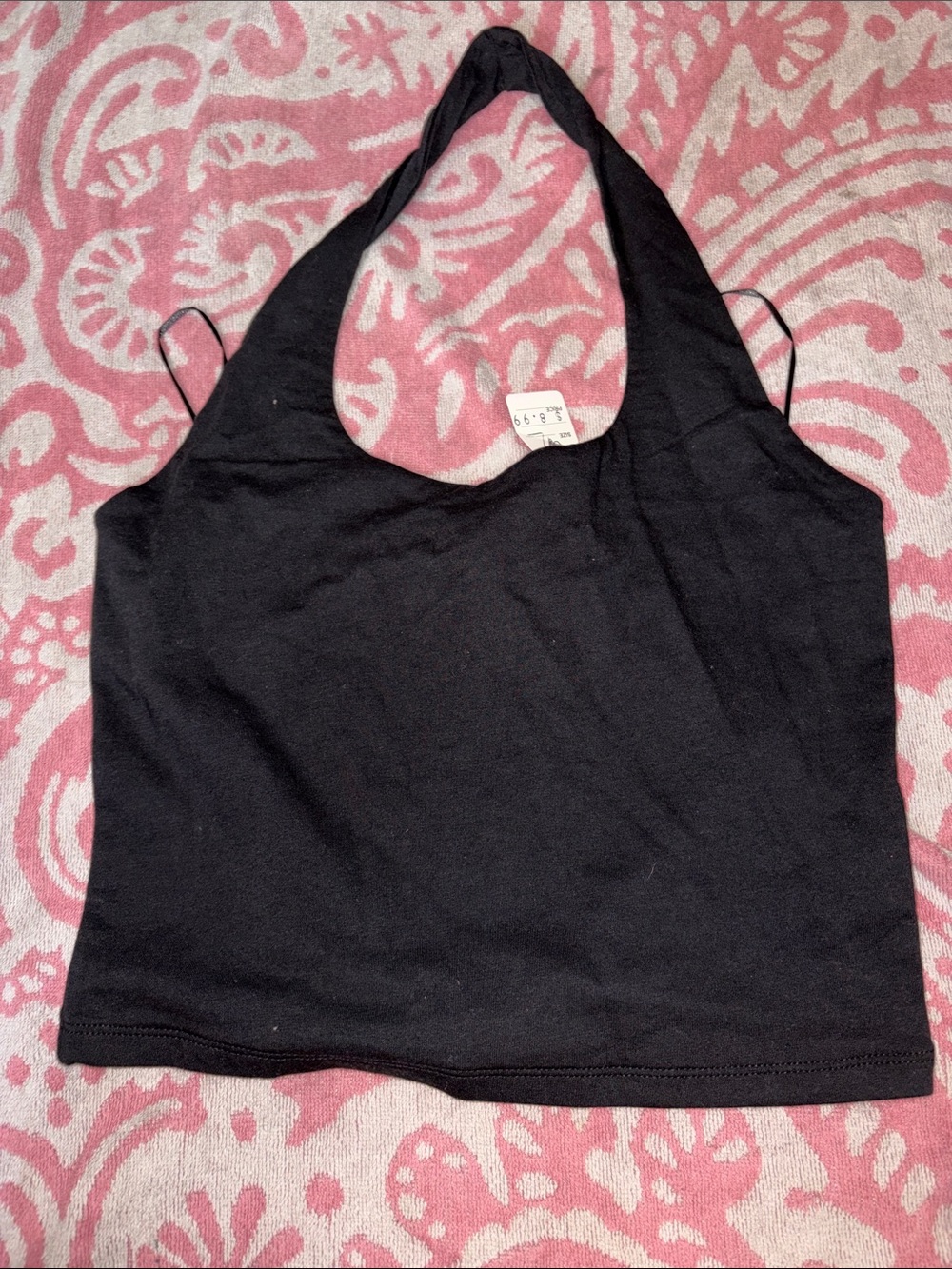 Ambiance Black Halter Camisole Top